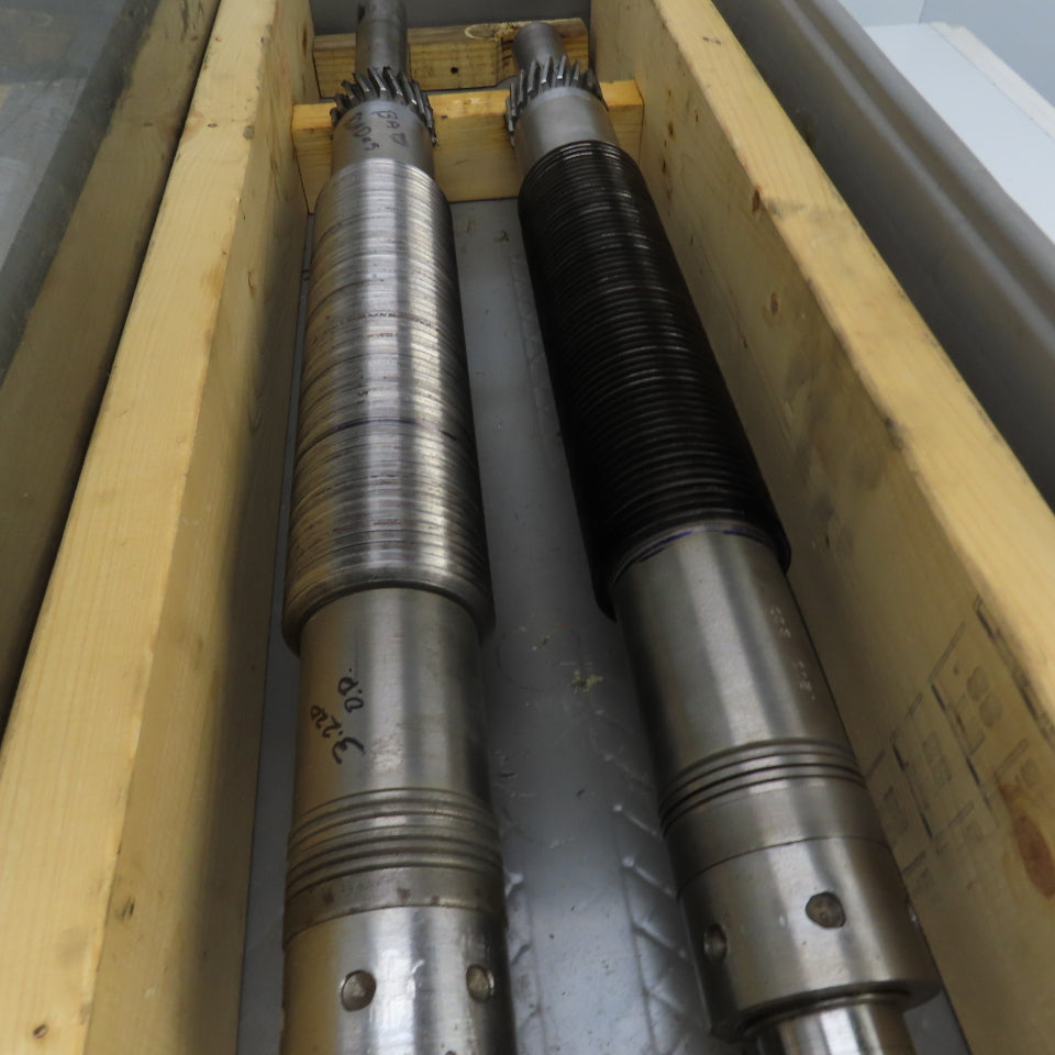 LF Fales Industrial Pressure Paper Slitter Cutter Roller 1-5/8" Shaft Lot Of 2