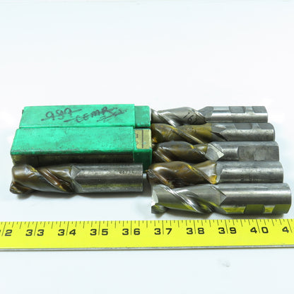 Misc. Square End Mill 2 Flute 1" Shank Various Dia. Lot of 8
