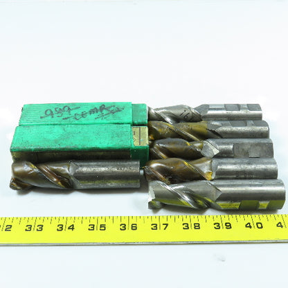 Misc. Square End Mill 2 Flute 1" Shank Various Dia. Lot of 8