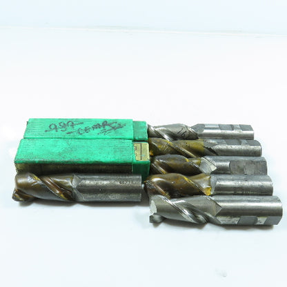 Misc. Square End Mill 2 Flute 1" Shank Various Dia. Lot of 8