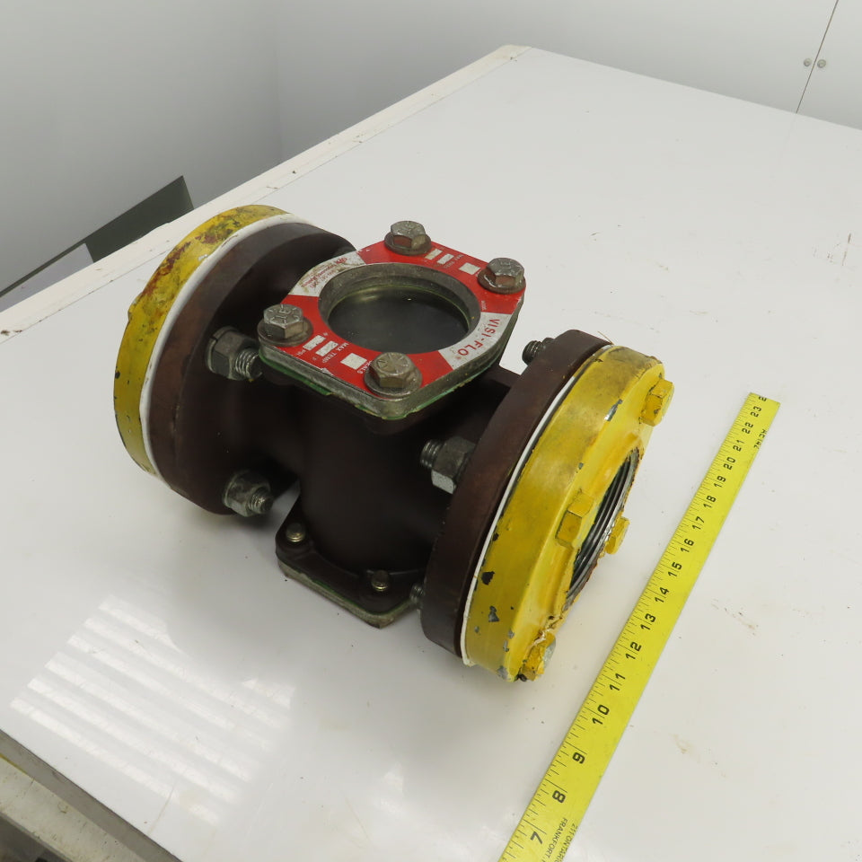 OPW Visi-Flo 1420 3" NPT Inline WCB Steel Sight Flow Indicator 200PSI