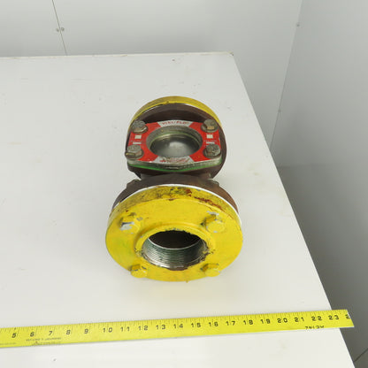 OPW Visi-Flo 1420 3" NPT Inline WCB Steel Sight Flow Indicator 200PSI