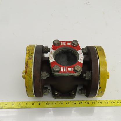 OPW Visi-Flo 1420 3" NPT Inline WCB Steel Sight Flow Indicator 200PSI
