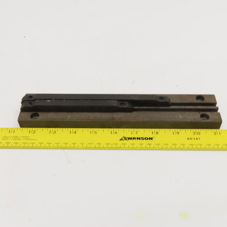 Steel Limit Switch Dog Rail 6mm 2 Groove 48mm x 250mm