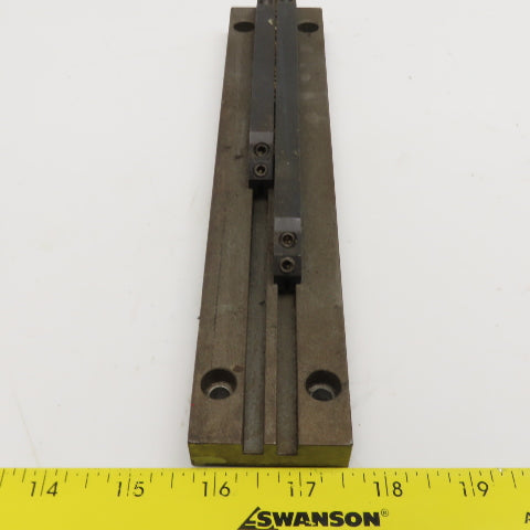 Steel Limit Switch Dog Rail 6mm 2 Groove 48mm x 250mm