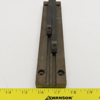 Steel Limit Switch Dog Rail 6mm 2 Groove 48mm x 250mm