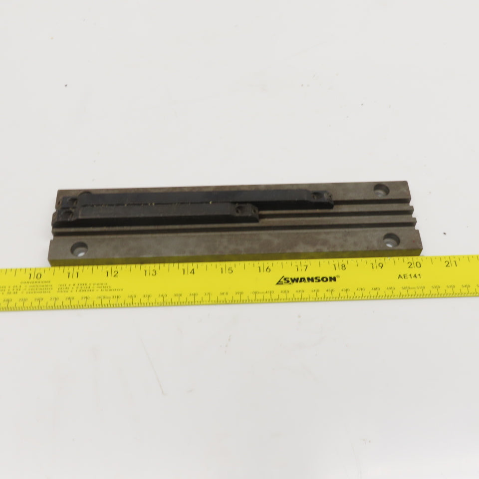 Steel Limit Switch Dog Rail 6mm 3 Groove 58mm x 250mm