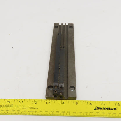 Steel Limit Switch Dog Rail 6mm 3 Groove 58mm x 250mm
