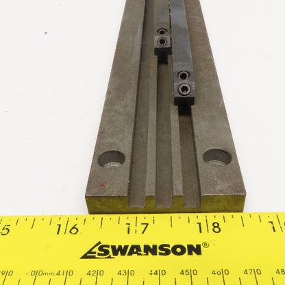Steel Limit Switch Dog Rail 6mm 3 Groove 58mm x 250mm