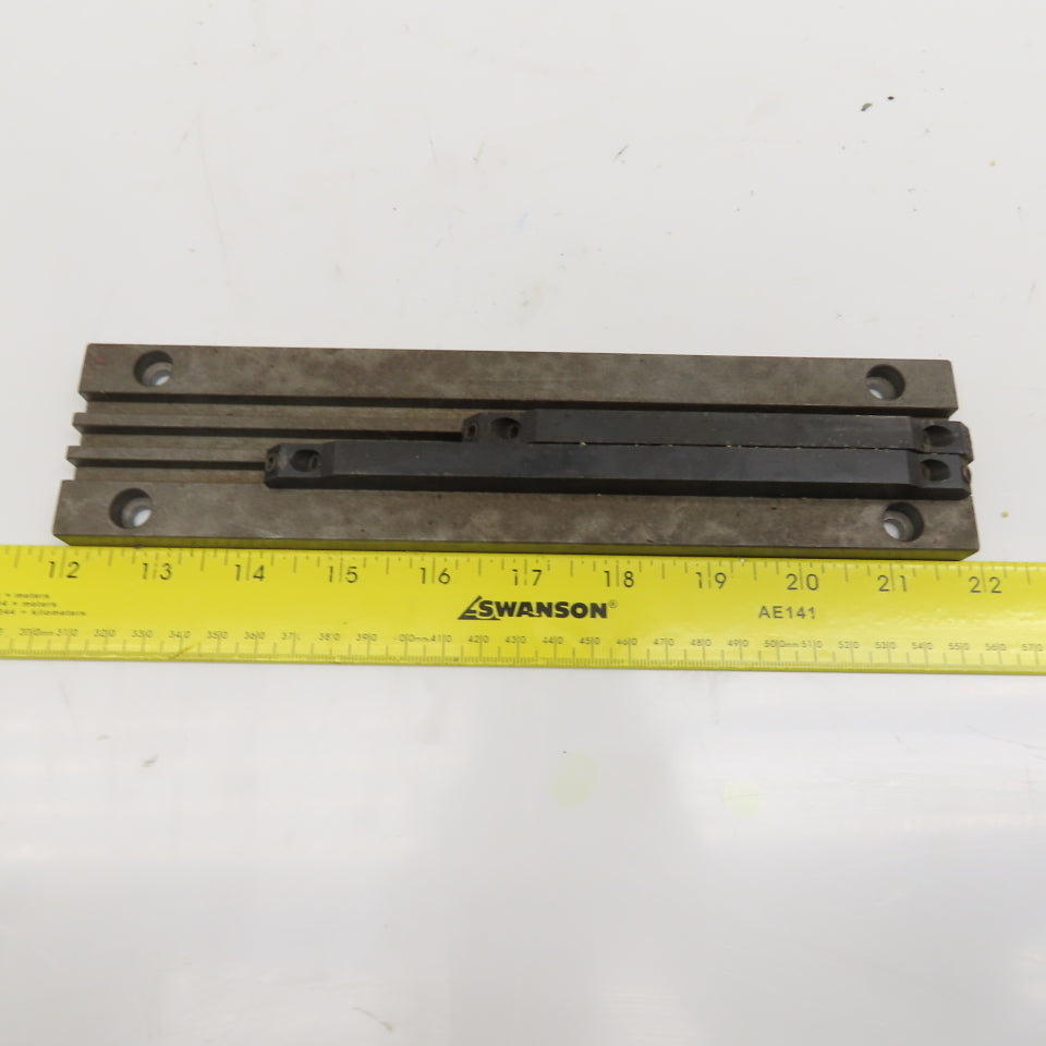 Steel Limit Switch Dog Rail 6mm 3 Groove 58mm x 250mm