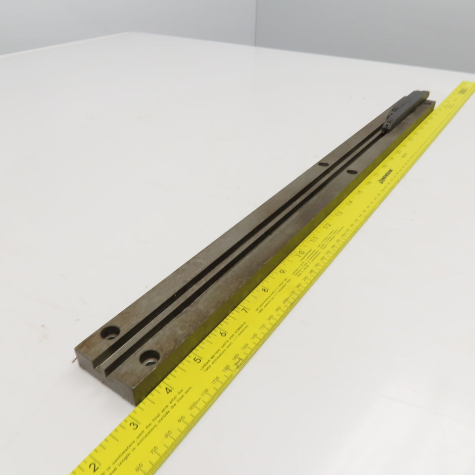 Steel Limit Switch Dog Rail 6mm 2 Groove 48mm x 650mm