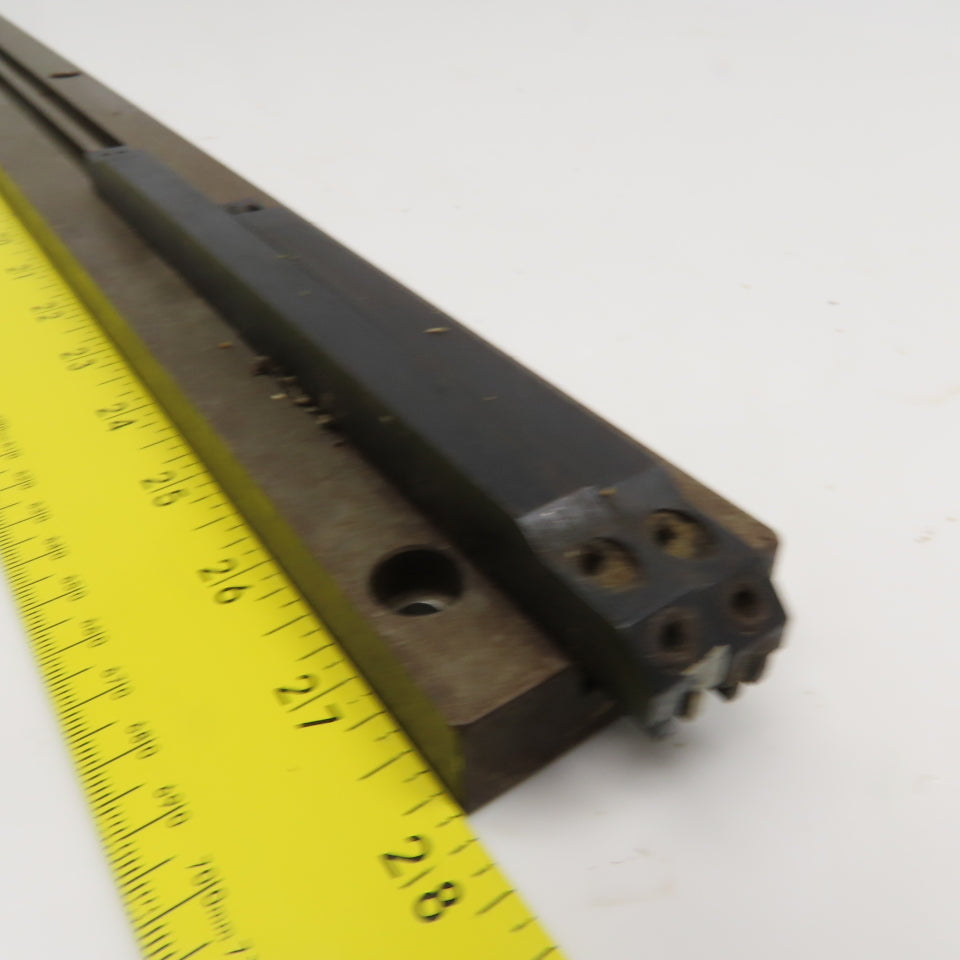 Steel Limit Switch Dog Rail 6mm 2 Groove 48mm x 650mm