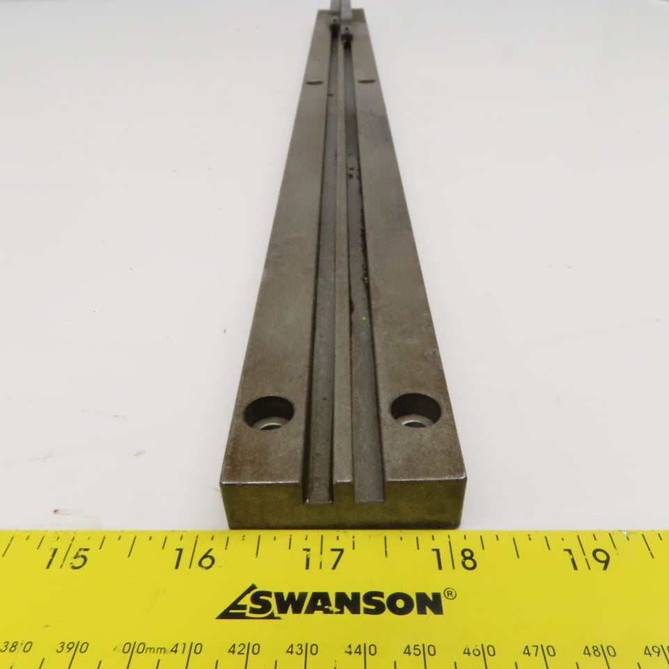 Steel Limit Switch Dog Rail 6mm 2 Groove 48mm x 650mm