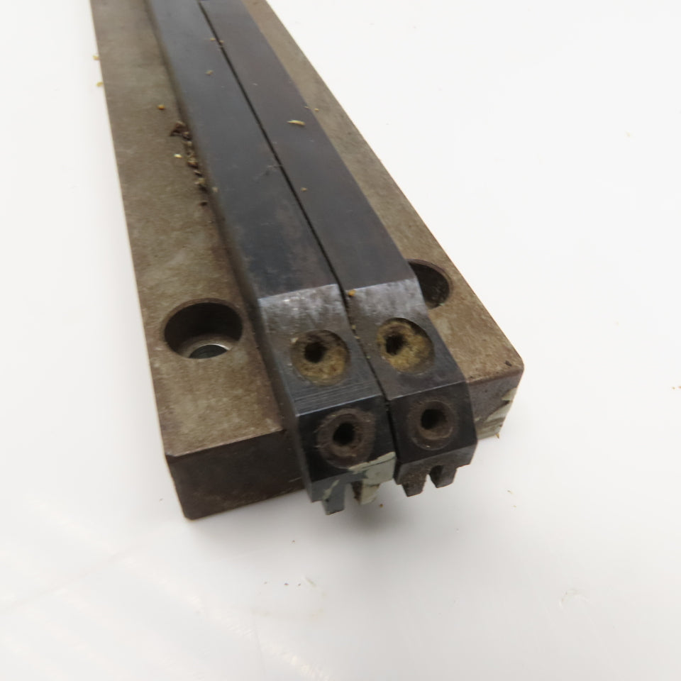 Steel Limit Switch Dog Rail 6mm 2 Groove 48mm x 650mm