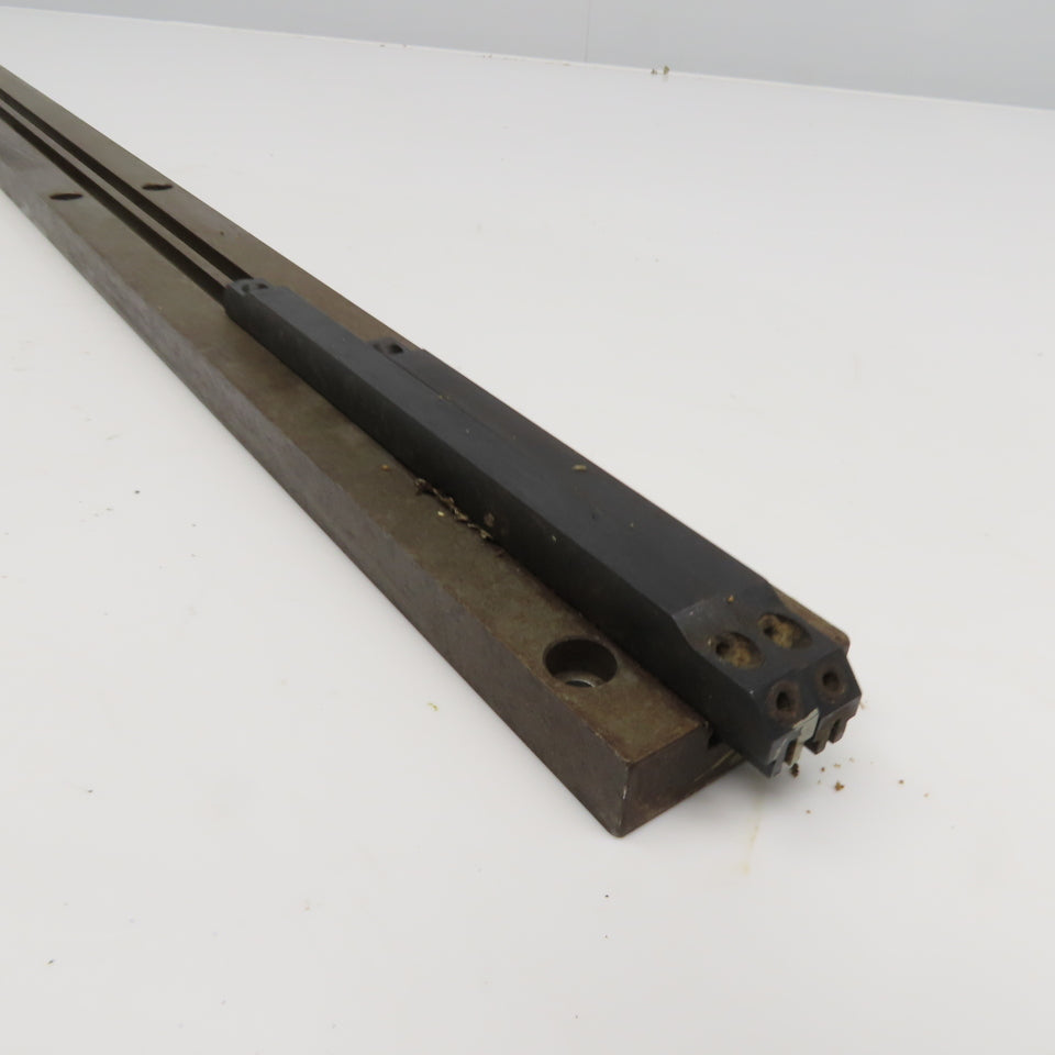 Steel Limit Switch Dog Rail 6mm 2 Groove 48mm x 650mm
