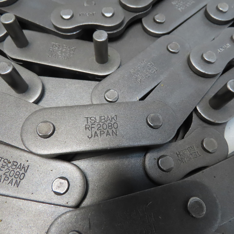 Tusubaki RF280 85' Single Roller Attachment Chain Extended Pin Lug Double Pitch
