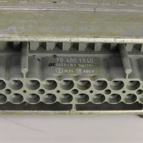 Wieland 70.300.2440 /70.400.1040 12 Pin Female Connector 380/660VAC 16A Lot Of 3