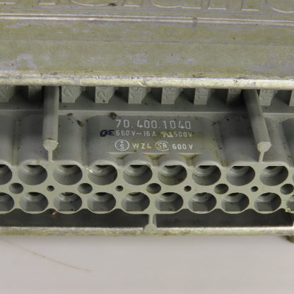 Wieland 70.300.2440 /70.400.1040 12 Pin Female Connector 380/660VAC 16A Lot Of 3