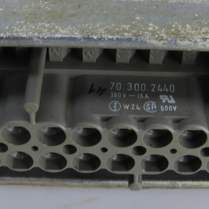 Wieland 70.300.2440 /70.400.1040 12 Pin Female Connector 380/660VAC 16A Lot Of 3