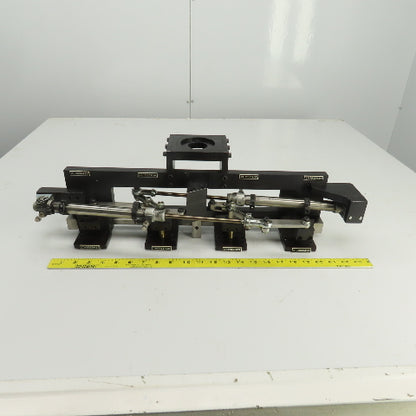 2 Section Rotating 4 Station Pick And Place Robot Arm Fixture