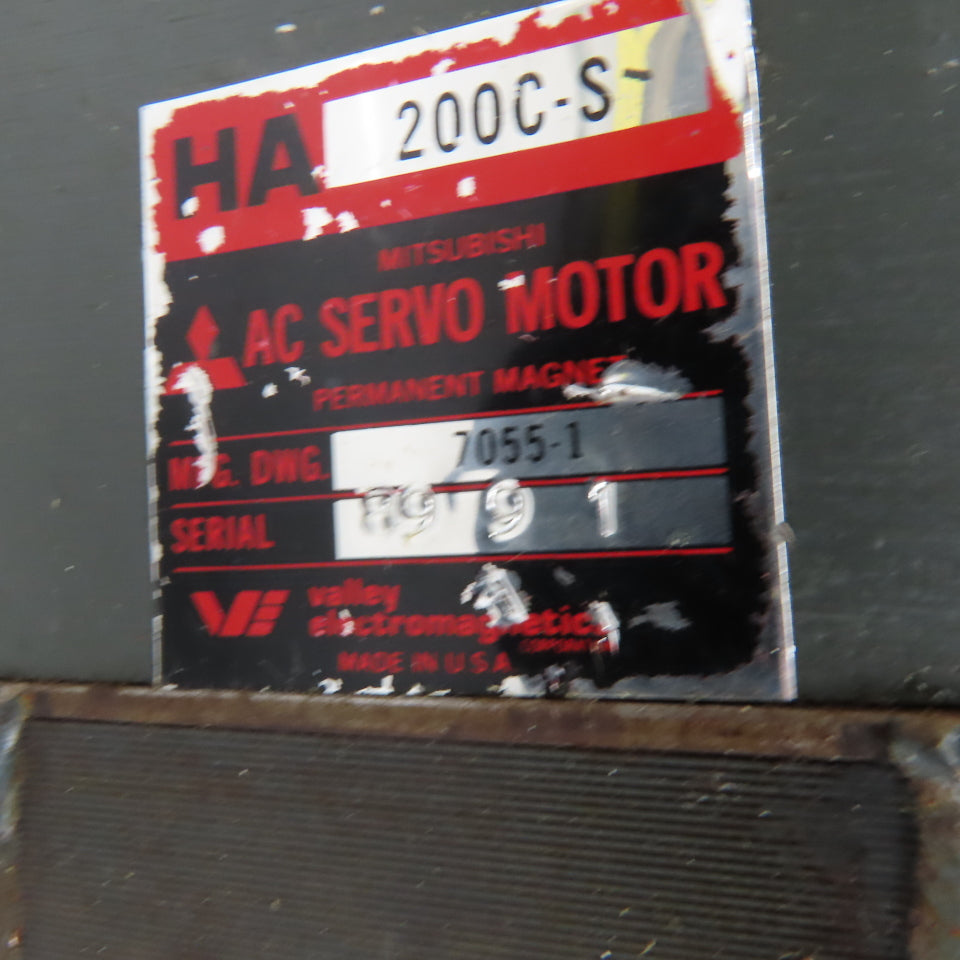 Mitsubishi HA200C-S Permanent Magnet AC Servo Motor Encoder 35mm Shaft
