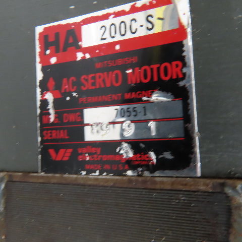 Mitsubishi HA200C-S Permanent Magnet AC Servo Motor Encoder 35mm Shaft