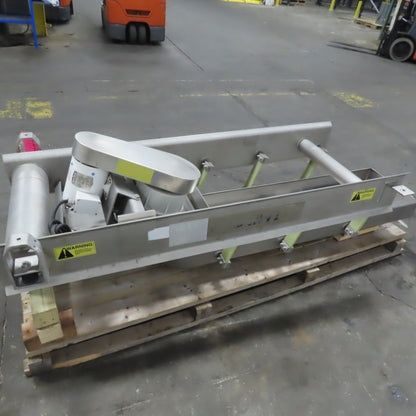 Hanging Stainless Steel Pan 60"x17-1/2" Vibratory Shaker Washdown Conveyor