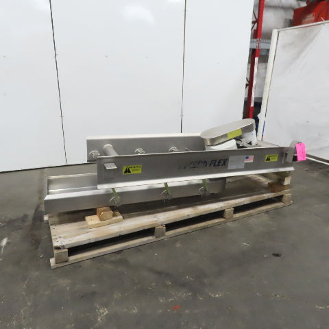 Hanging Stainless Steel Pan 60"x17-1/2" Vibratory Shaker Washdown Conveyor