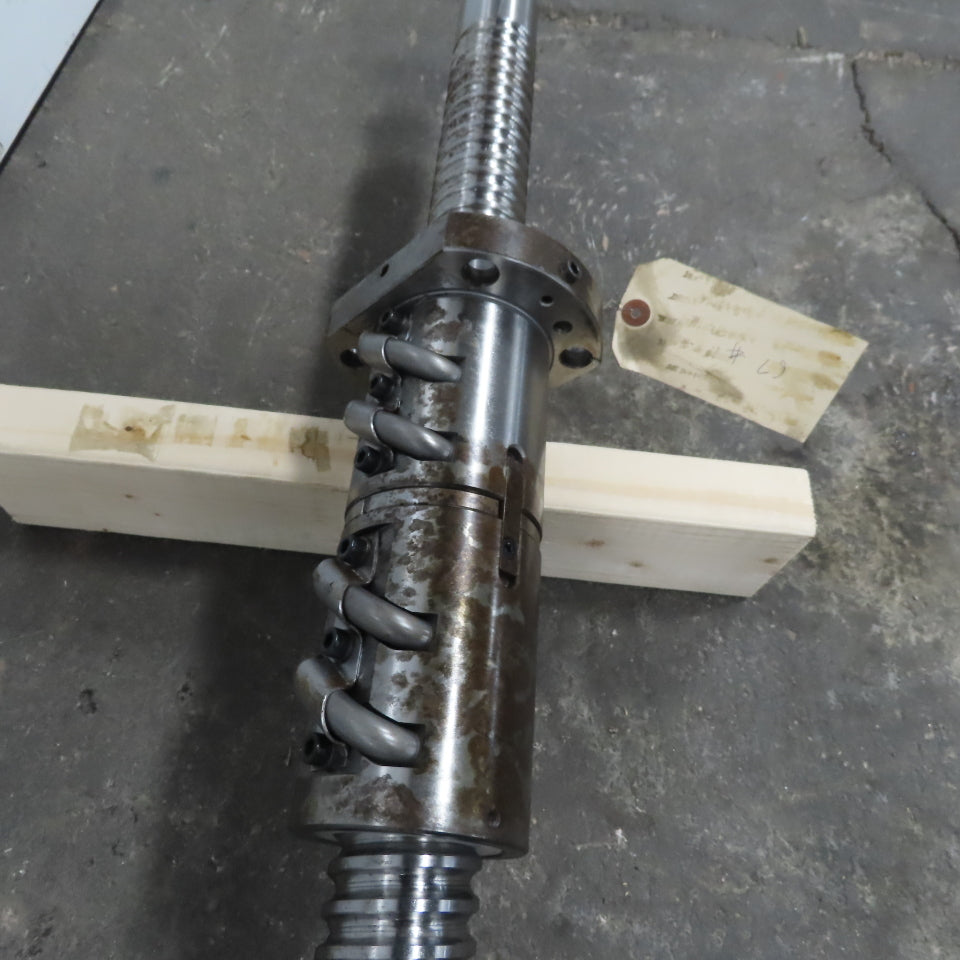 50mm Single Start 12mm Pitch Ball Screw Ball Nut 1500mm Screw Length 1850mm OAL