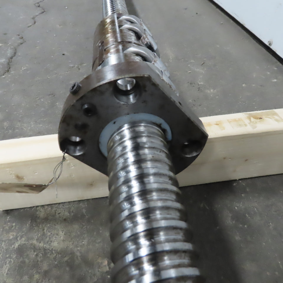 50mm Single Start 12mm Pitch Ball Screw Ball Nut 1500mm Screw Length 1850mm OAL