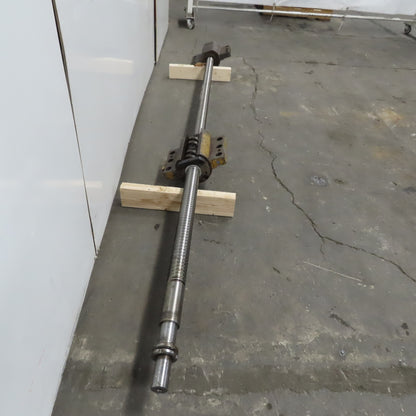 Mazak AJV 32/40 50mm Ball Screw 12mm Pitch Ball Nut 74" Screw Length 94-3/8" OAL