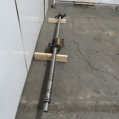 Mazak AJV 32/40 50mm Ball Screw 12mm Pitch Ball Nut 74" Screw Length 94-3/8" OAL