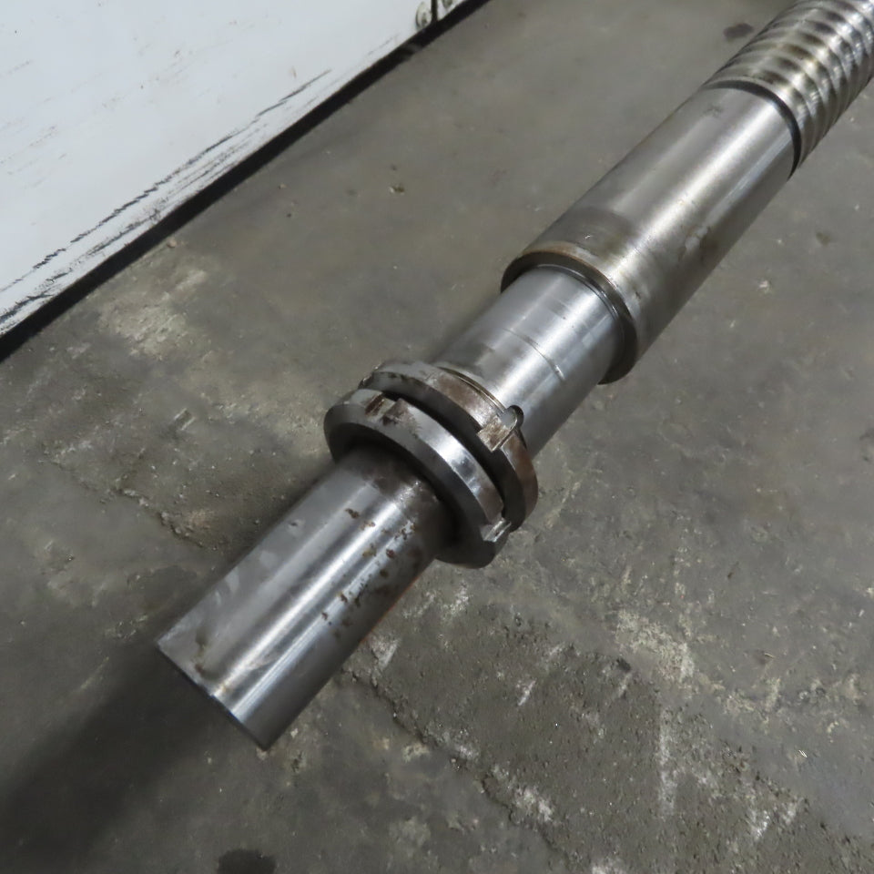 Mazak AJV 32/40 50mm Ball Screw 12mm Pitch Ball Nut 74" Screw Length 94-3/8" OAL