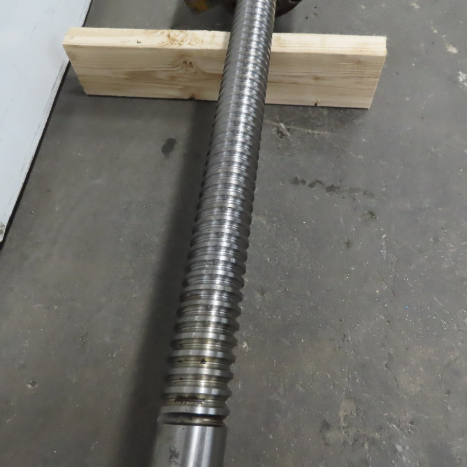 Mazak AJV 32/40 50mm Ball Screw 12mm Pitch Ball Nut 74" Screw Length 94-3/8" OAL