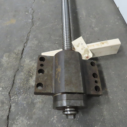 Mazak AJV 32/40 50mm Ball Screw 12mm Pitch Ball Nut 74" Screw Length 94-3/8" OAL