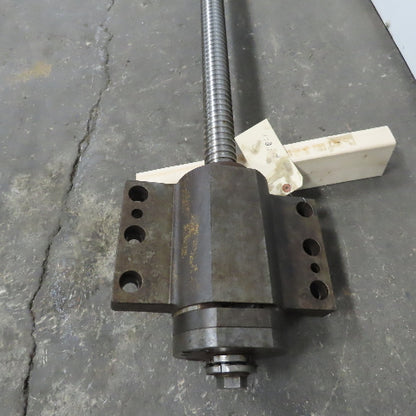 Mazak AJV 32/40 50mm Ball Screw 12mm Pitch Ball Nut 74" Screw Length 94-3/8" OAL