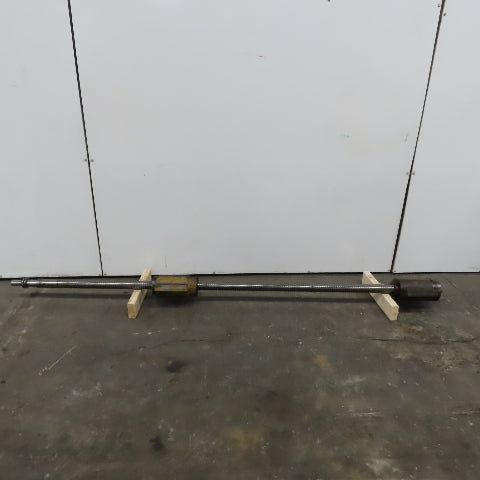Mazak AJV 32/40 50mm Ball Screw 12mm Pitch Ball Nut 74" Screw Length 94-3/8" OAL