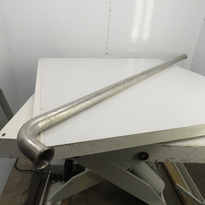 1-1/2" Stainless Steel Sanitary Pipe 84" OAL W/90° Elbow