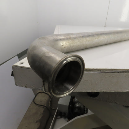 1-1/2" Stainless Steel Sanitary Pipe 84" OAL W/90° Elbow