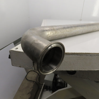 1-1/2" Stainless Steel Sanitary Pipe 84" OAL W/90° Elbow
