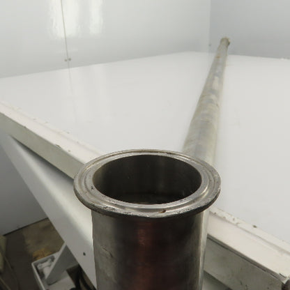 1-1/2" Stainless Steel Sanitary Pipe 84" OAL W/90° Elbow