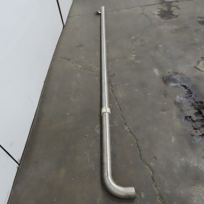 1-1/2" Stainless Steel Sanitary Pipe 99" OAL W/90° Elbow