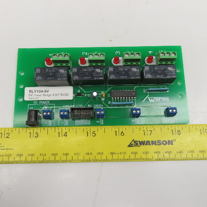 Winford RLY104-5V 4 Channel SPDT Relay Circuit Board 4.8-7.5VDC