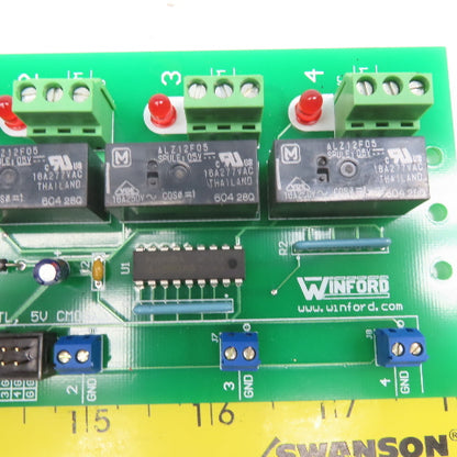 Winford RLY104-5V 4 Channel SPDT Relay Circuit Board 4.8-7.5VDC