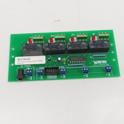 Winford RLY104-5V 4 Channel SPDT Relay Circuit Board 4.8-7.5VDC