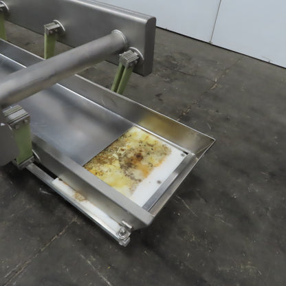 Hanging Stainless Steel Pan 152"x17-1/2" Vibratory Shaker Washdown Conveyor