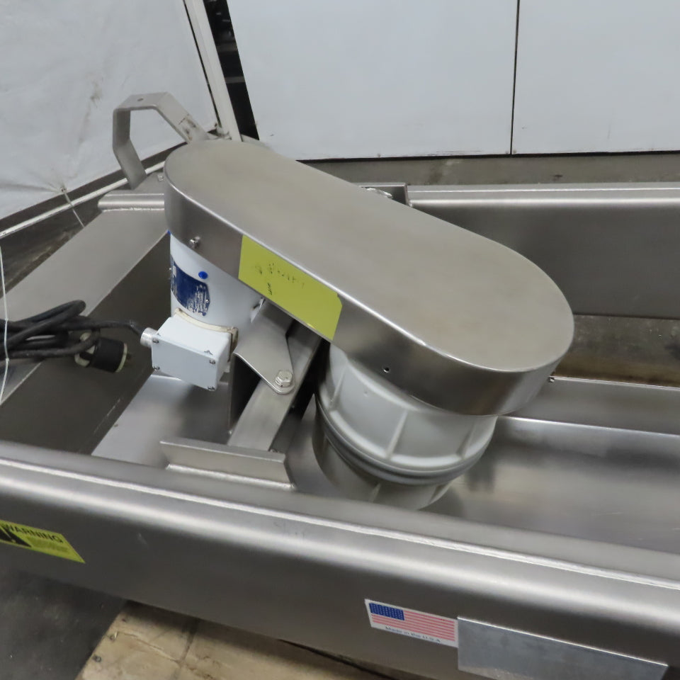 Hanging Stainless Steel Pan 152"x17-1/2" Vibratory Shaker Washdown Conveyor