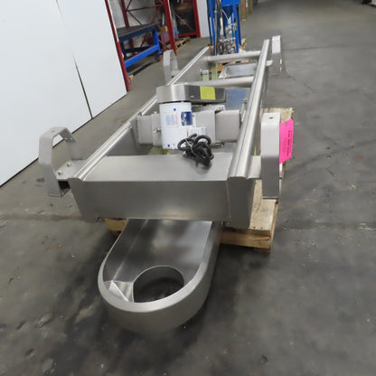 Hanging Stainless Steel Pan 152"x17-1/2" Vibratory Shaker Washdown Conveyor