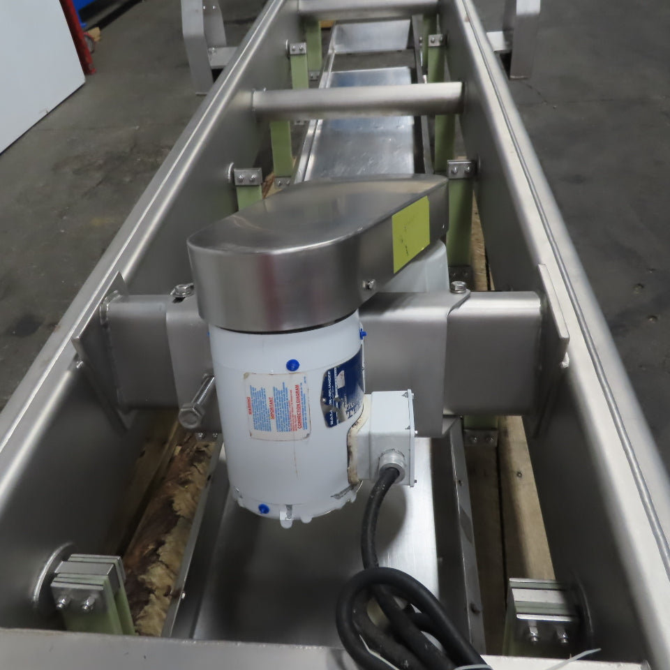 Hanging Stainless Steel Pan 152"x17-1/2" Vibratory Shaker Washdown Conveyor