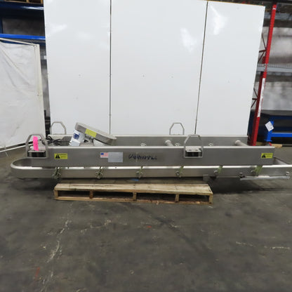 Hanging Stainless Steel Pan 152"x17-1/2" Vibratory Shaker Washdown Conveyor
